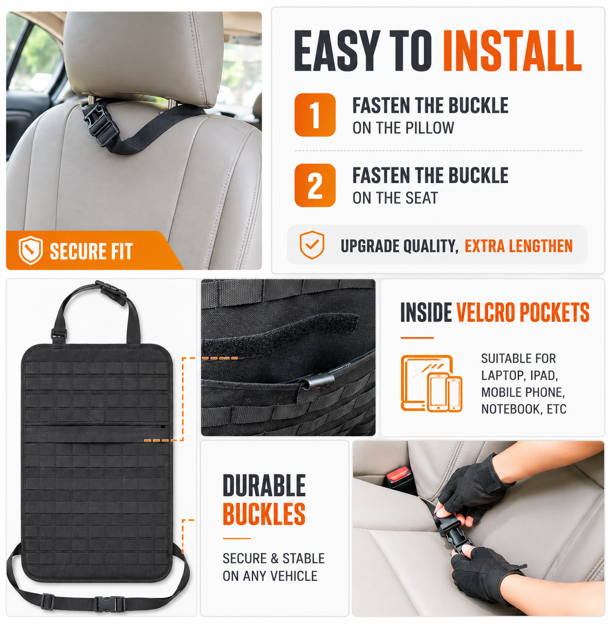 Anchor Cores™ Rear Seat Tactical Storage