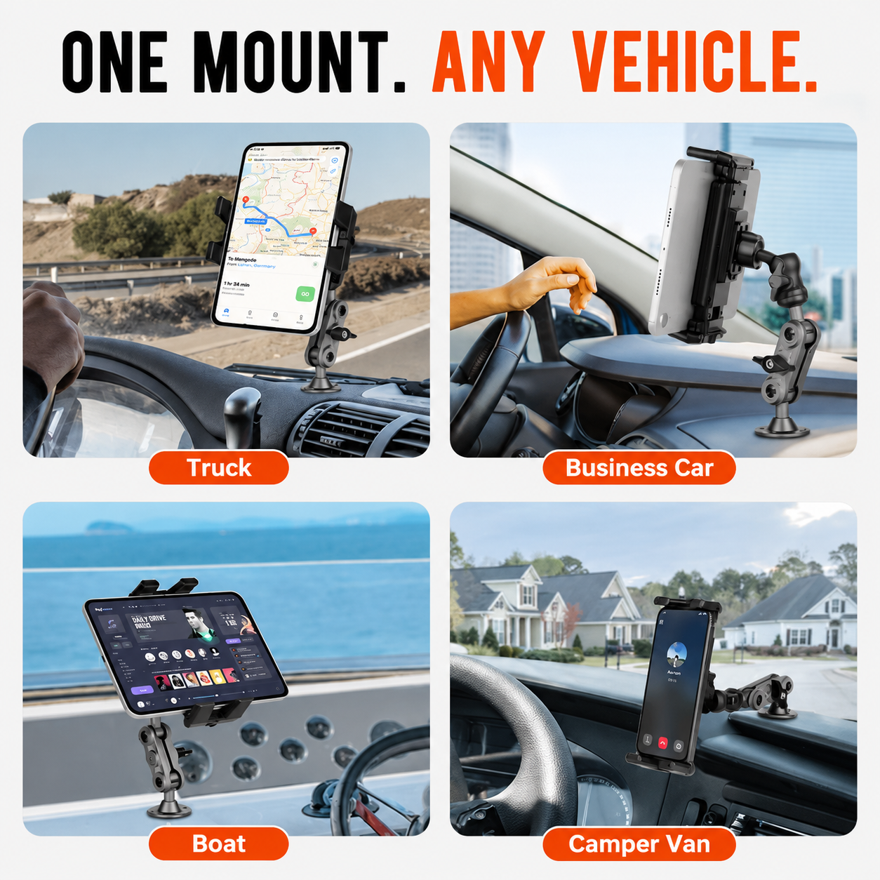 Anchor Cores™ Car Dashboard Tablet Holder Mounts.
