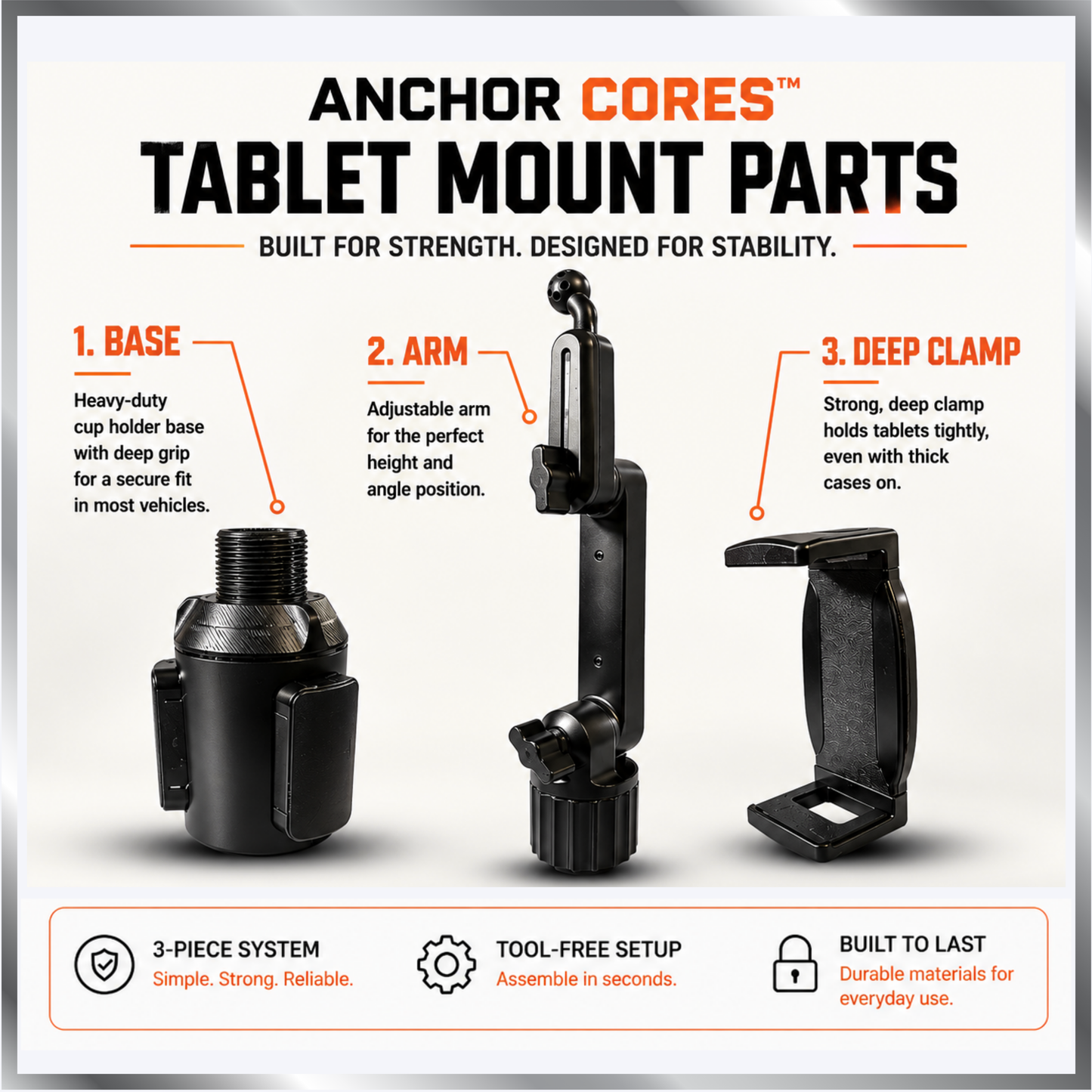 Anchor Cores™  The Best Tablet Holder For Work Trucks